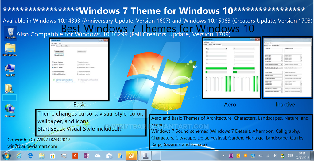 how to make a windows 7 theme from deviantart work on windows 10