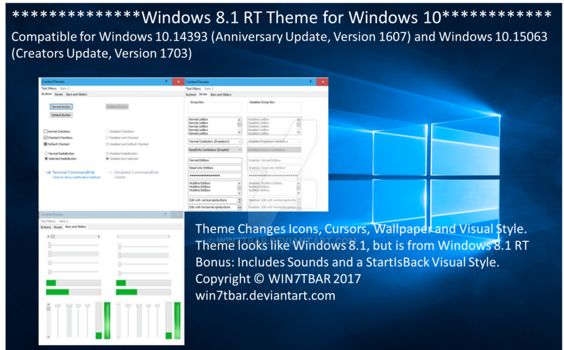 Windows 8.1 RT Theme for Windows 10