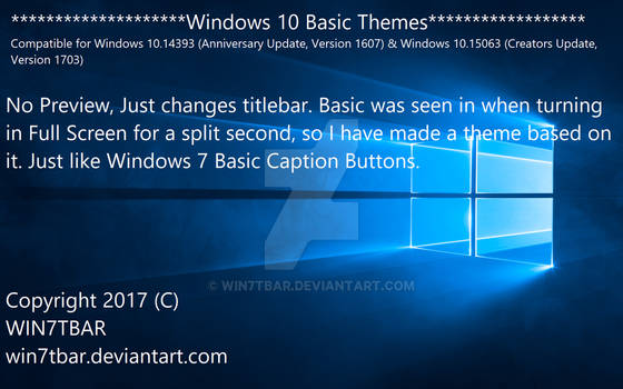 Windows 10 Basic Themes