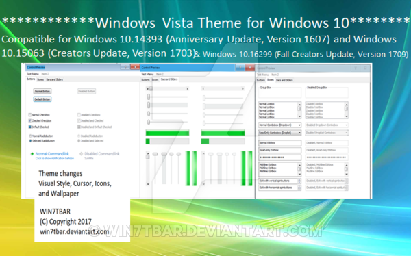 Windows Vista Themes for Windows 10