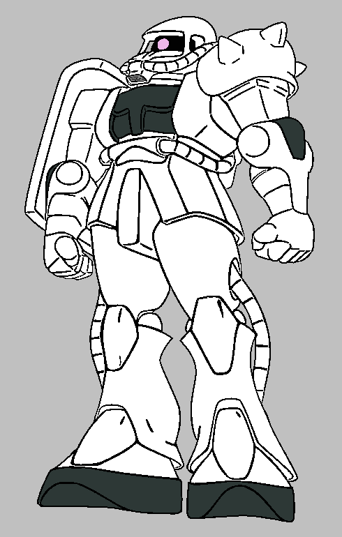 Standard MS-06 Zaku II Arctic colors RD v1 by Mermanwatch on DeviantArt