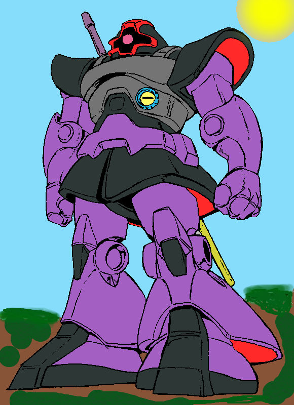 Standard MS-09 Dom colors in my story by Mermanwatch on DeviantArt