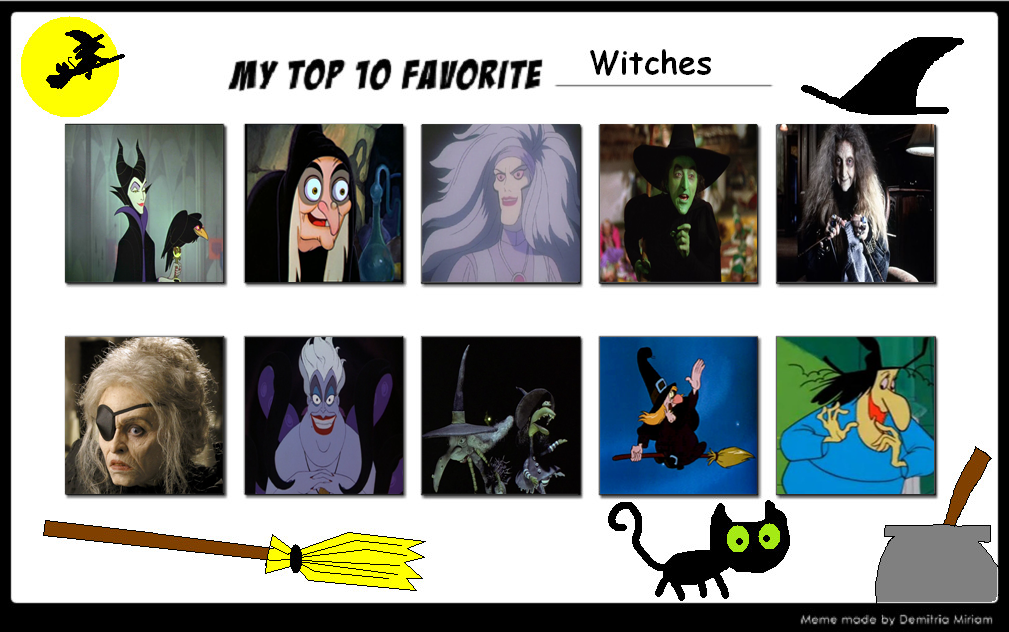 My Top 10 Favorite Witches