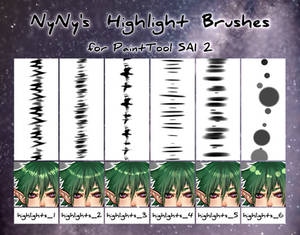SAI 2 Scatter Brush Set: Hair Hightlights