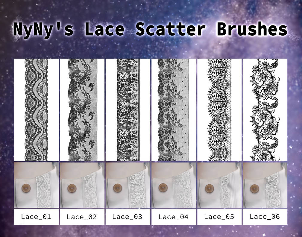 SAI 2 Scatter Brush Set Lace by NyTy8854 on DeviantArt