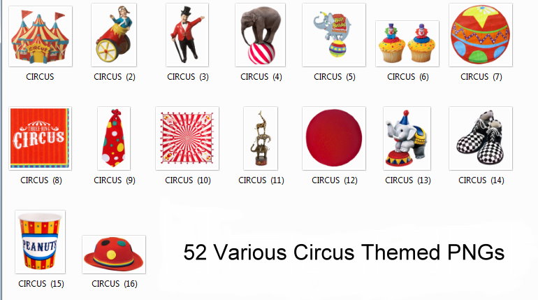 Circus PNG Pack