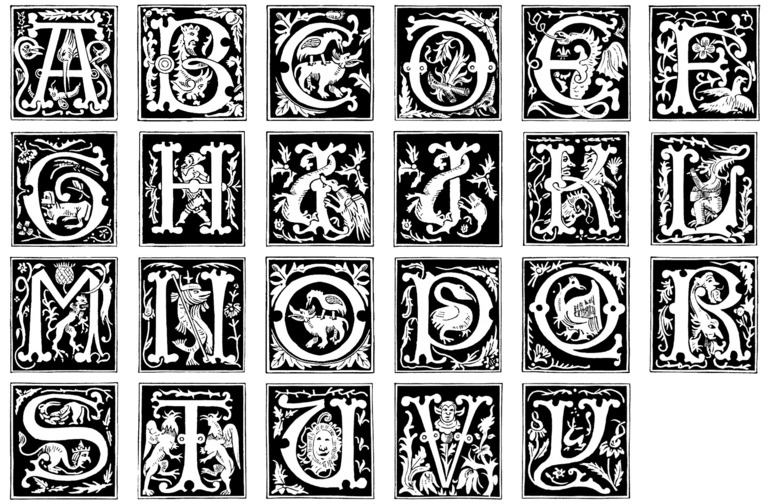 16th Century Alphabet + font