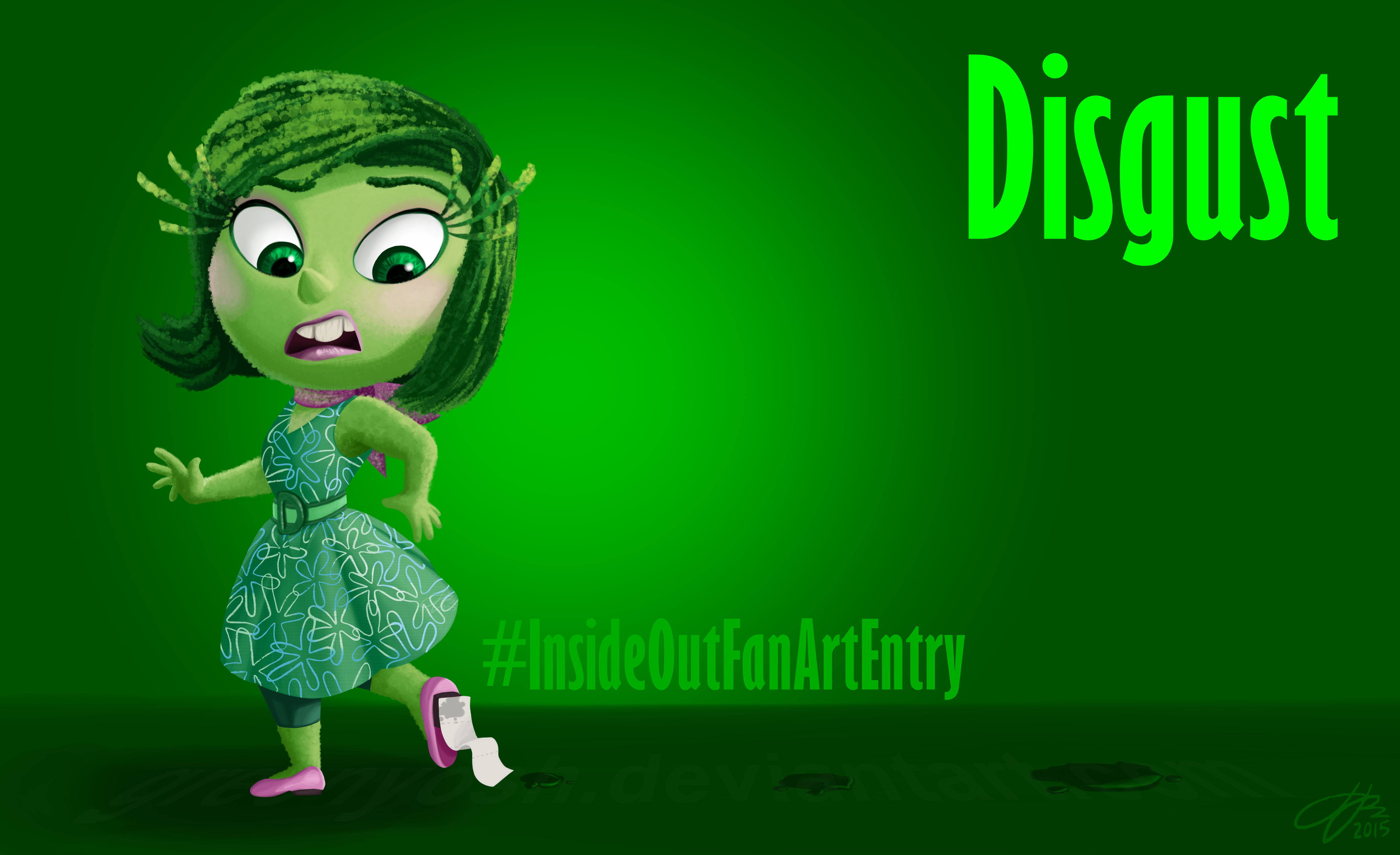 Disgust on Inside-Out-Pixar - DeviantArt.