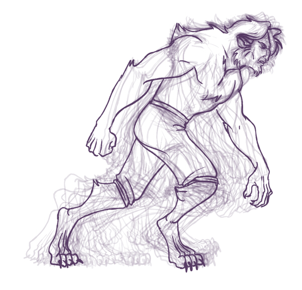 Rough Werewolf Walk Cycle by Porrie on DeviantArt
