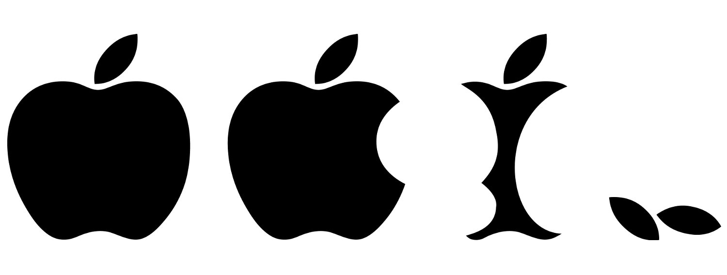 Eaten Apple Logo Funny Vector by vuvuzelahero on DeviantArt