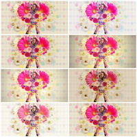 Flower Power Girl Wallpaper