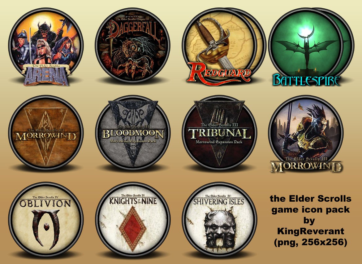 The Elder Scrolls Series Icons By Kingreverant On Deviantart