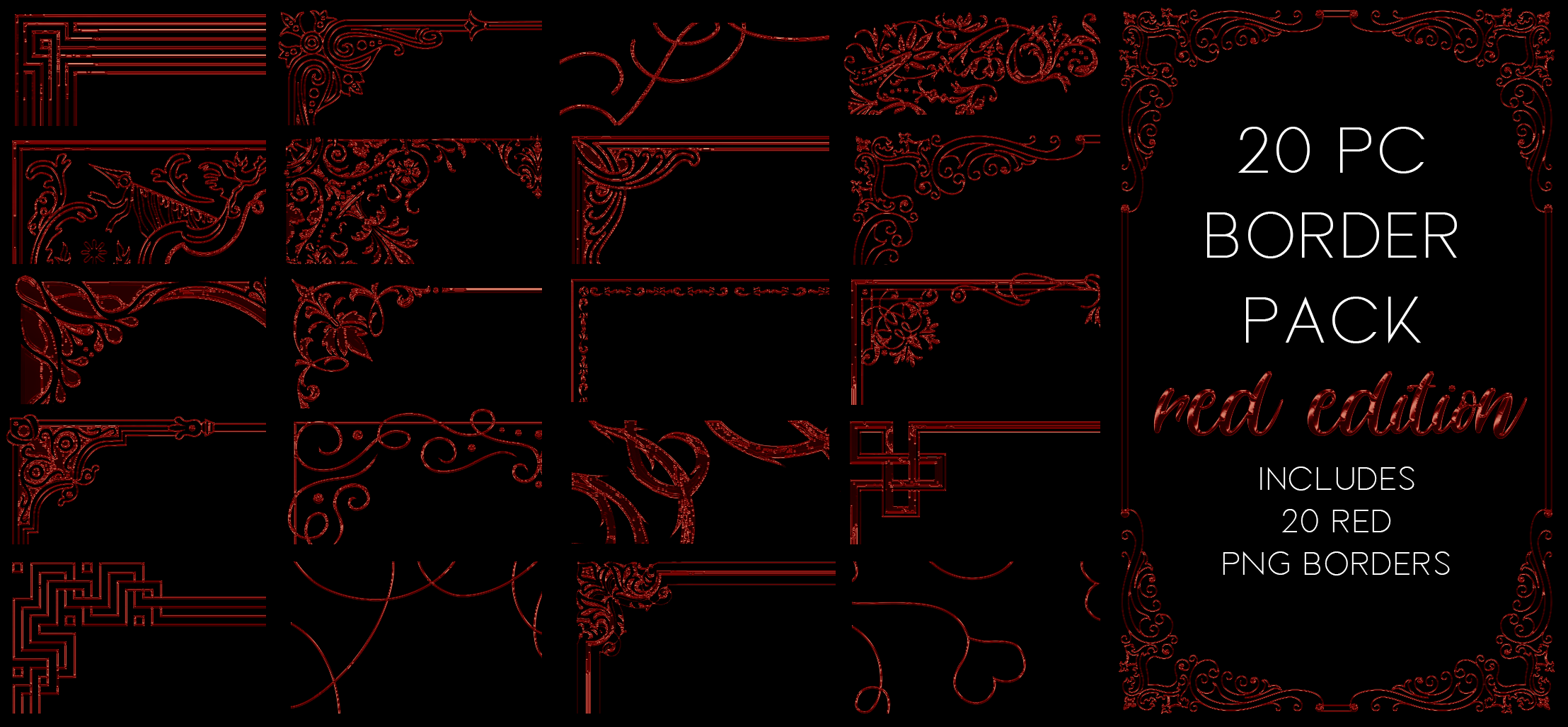 Border Pack - Red Edition by bellsabub on DeviantArt