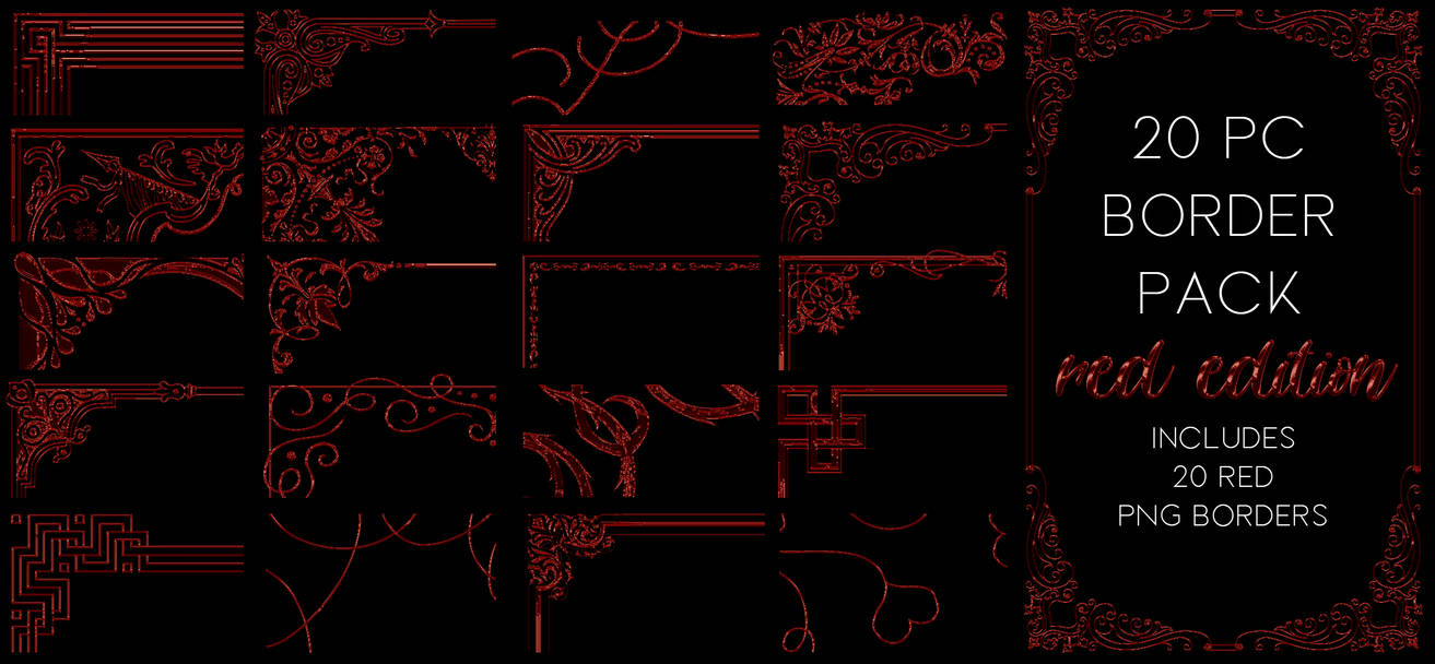 Border Pack - Red Edition by bellsabub on DeviantArt