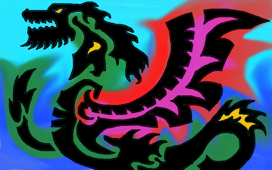 Rainbow Tribal Dragon