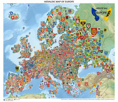 Heraldic map of Europe by Jekyll