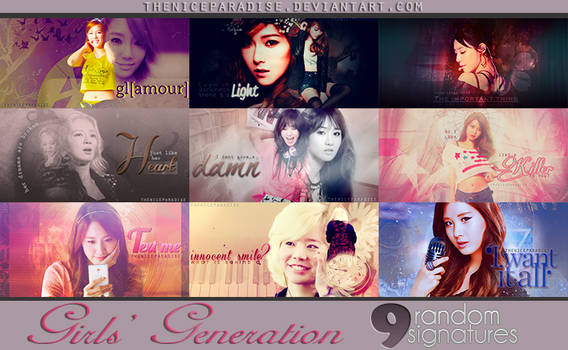 Girls' Generation | 9 random signatures