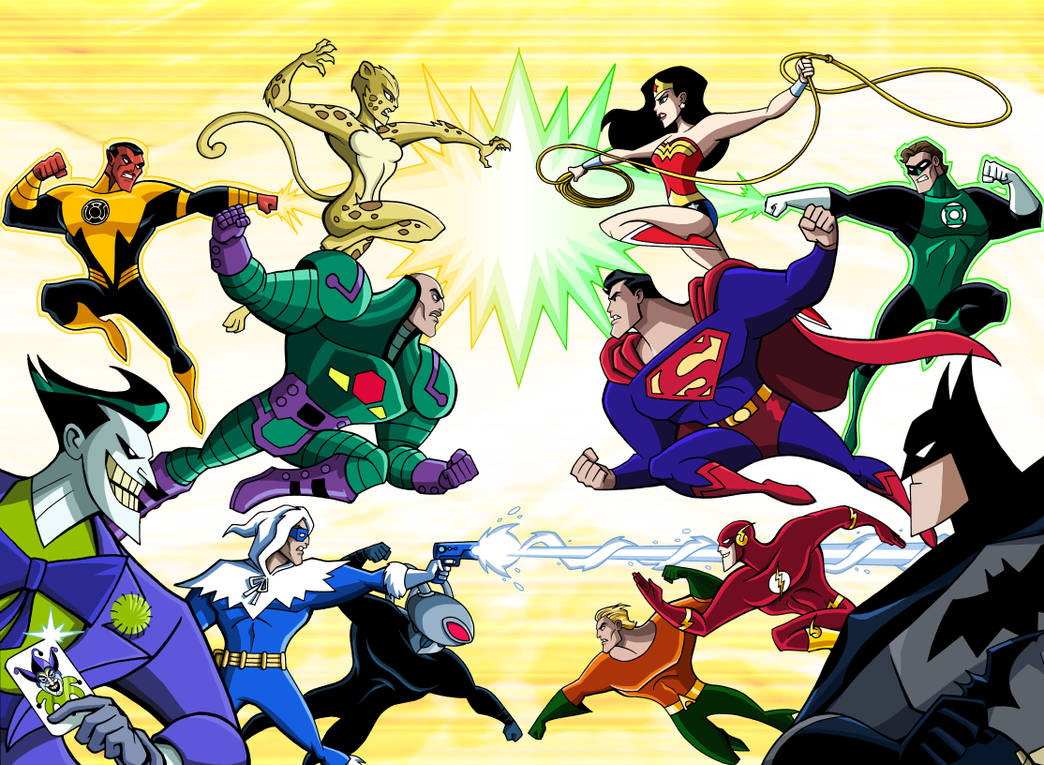 Superheroes vs Supervillains by r-rex on DeviantArt