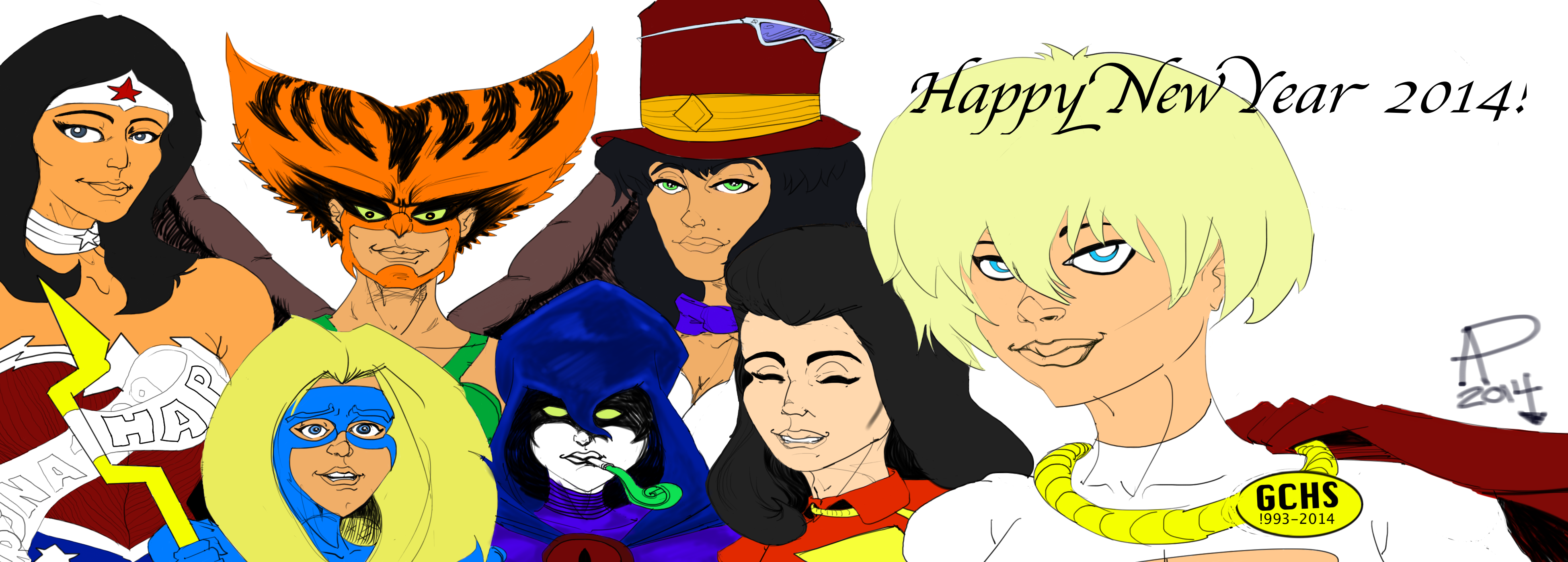 DC Female Heroes New Year 2014 (Flat Colors)