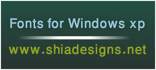 Fonts for Windows xp