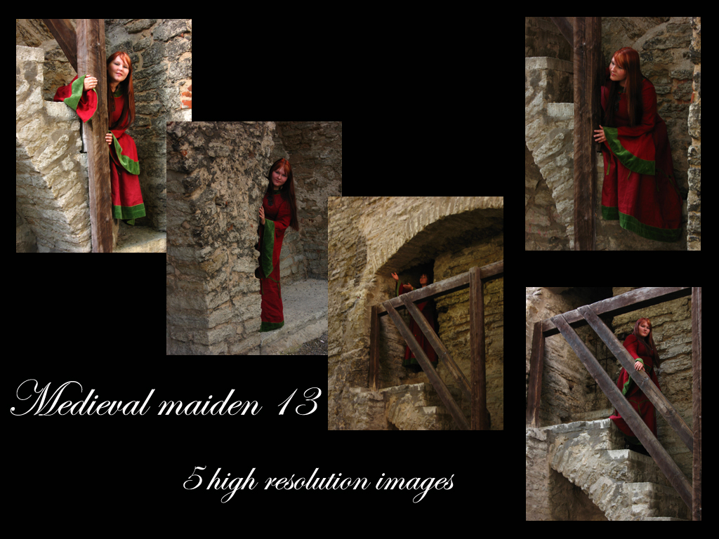 Medieval maiden 13 stock pack