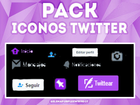 +Pack // Iconos Twitter by SelenaPurpleewDirect on DeviantArt