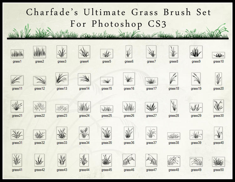 ultimate grass brush set by charfade