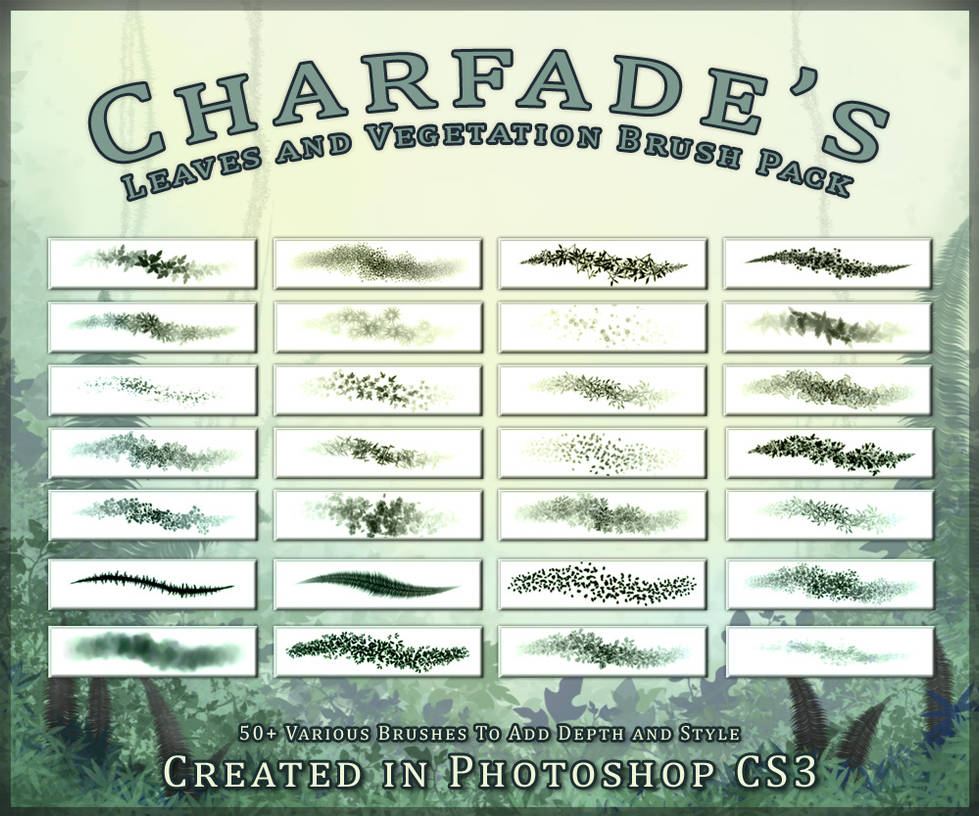 Leaves and Veggie Brush Pack by charfade
