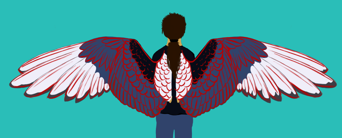 If Humans Had Wings WIP by guardianhawkpool on DeviantArt