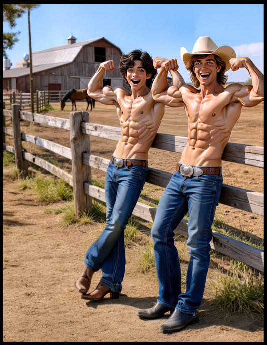 Cowboys Jamie and Tex Strip Video
