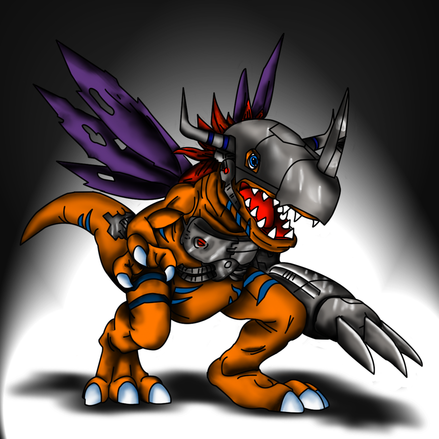 metalgreymon statue