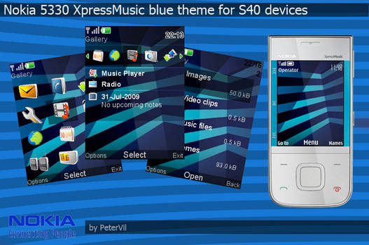 Nokia 5330 Blue theme for S40