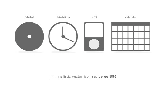 minimalistic icon set vector