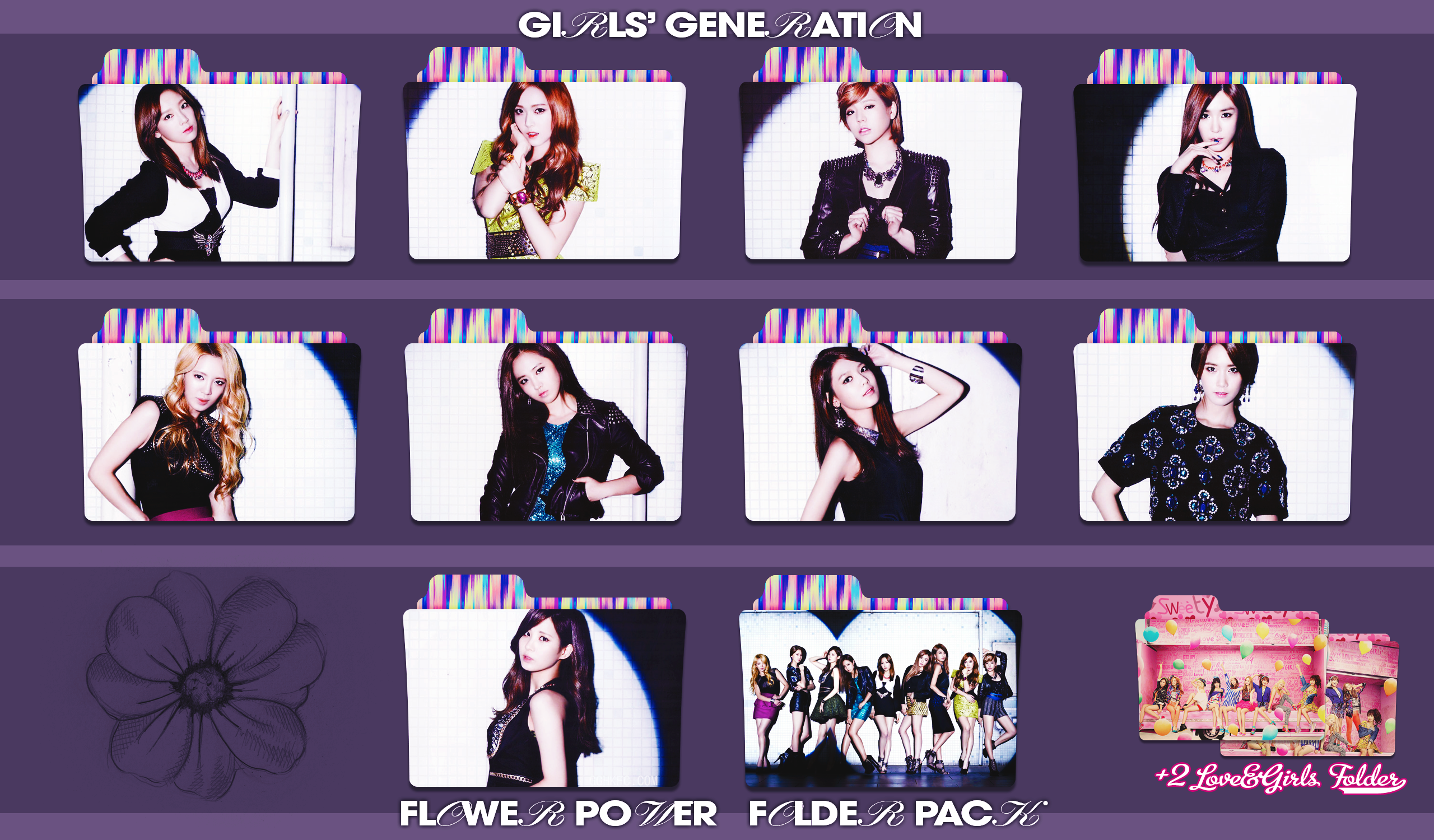 Girls' Generation(SNSD) ~Flower Power Folder Pack~
