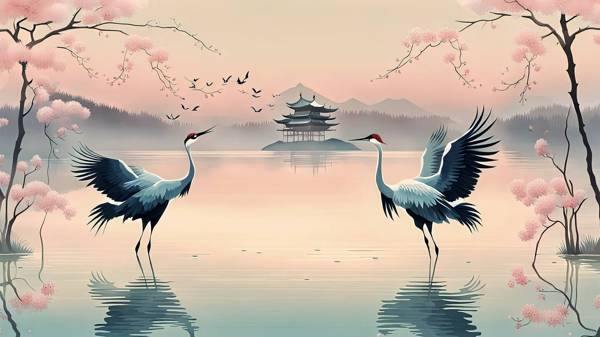 Cranes by Jan-Oscar on DeviantArt
