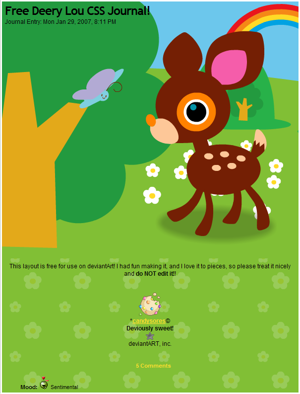 Deery-Lou CSS Journal by candysores on DeviantArt
