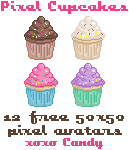 Pixel Cupcakes - Free Avatars