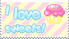 I love sweets - stamp