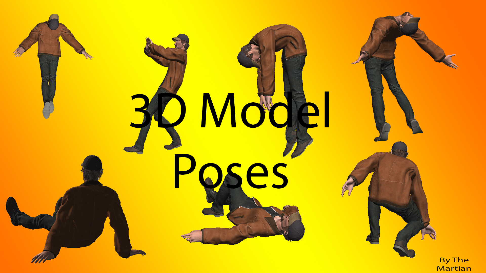 3D Model Poses (PNG) (ZipFile)