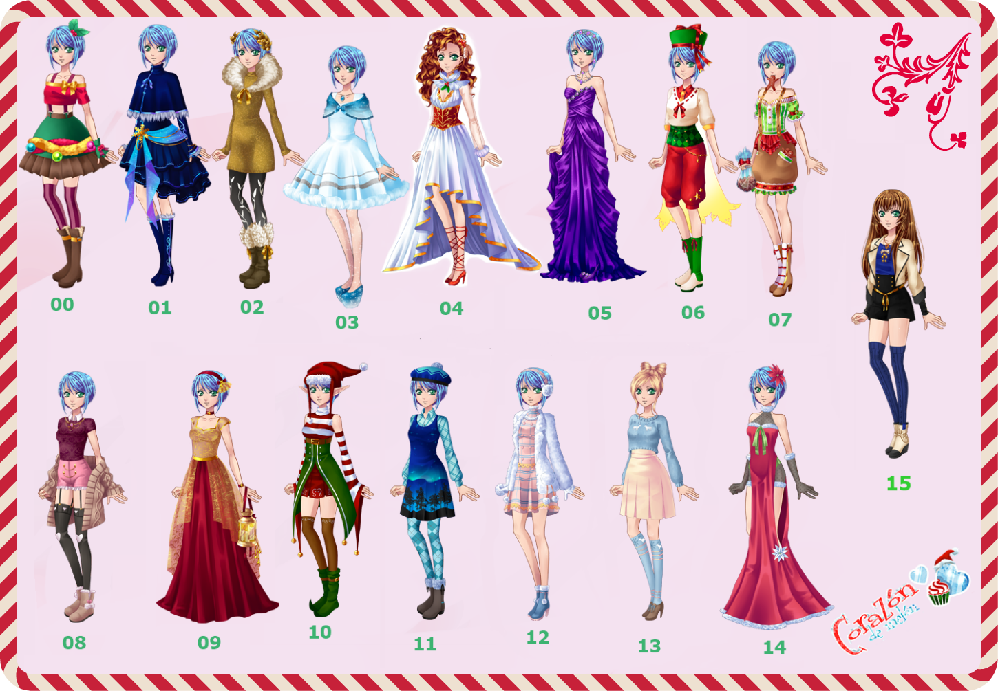 CDM PACK conjuntos de navidad by loligirlmikufan on DeviantArt
