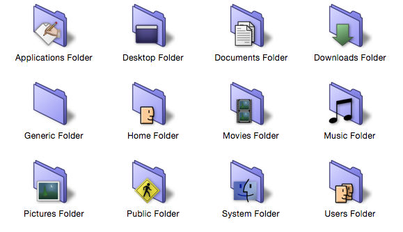 Classic Mac Style Folders for OS X