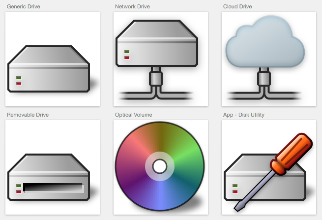 Classic Mac Style Drives for OS X by marcello-c on DeviantArt