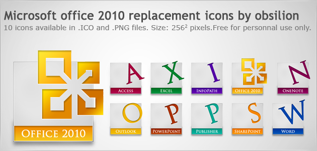 Office 2010 icons