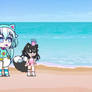 Baby Wolfy And Katrina's Beach Time Fun