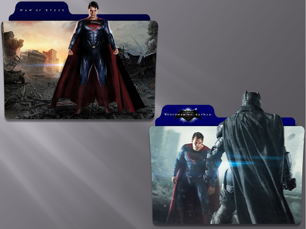 Batman Vs Superman And Man Of Steel Folder Icon by HumbertoG on DeviantArt