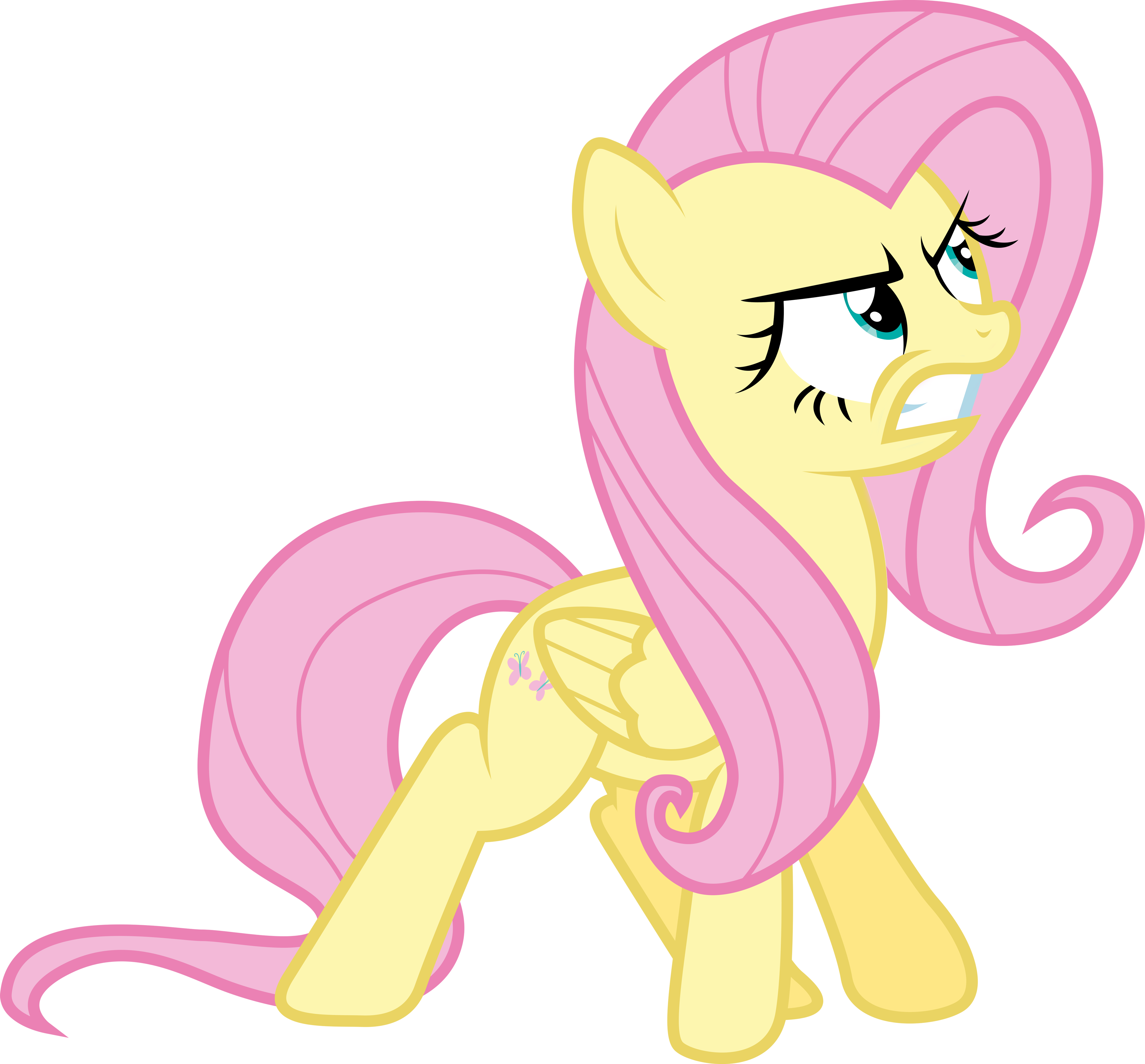 Angry Fluttershy (photoshop Vector)