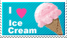 I love ice cream: Stamp by JazzAaro