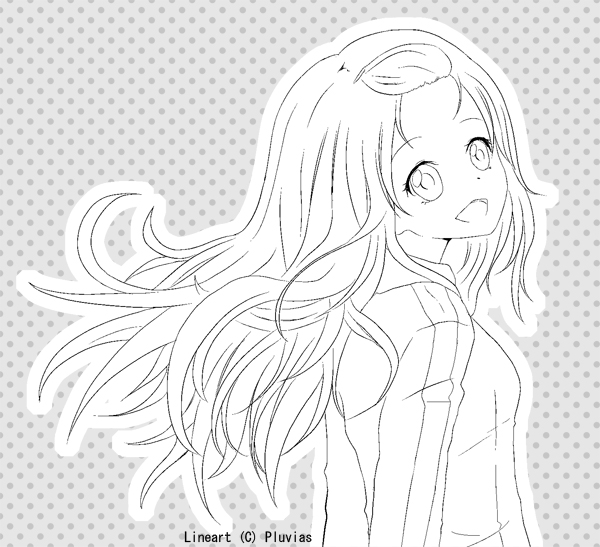 Manga Girl Lineart