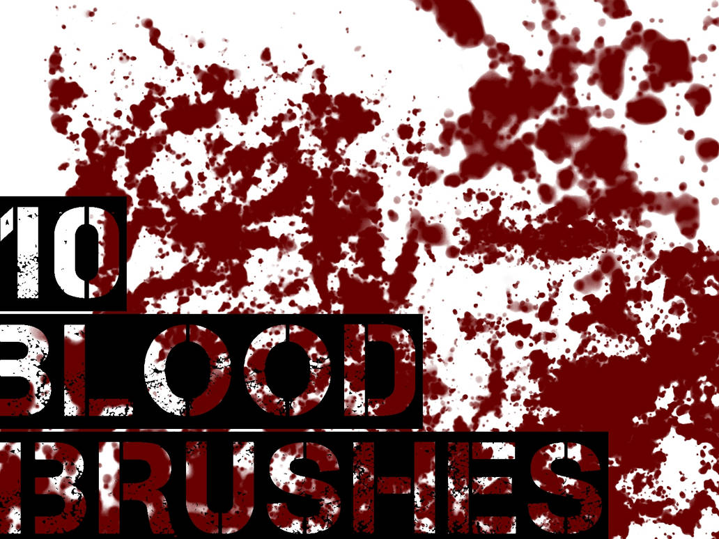 10 Blood Brushes - GIMP by danieeel31