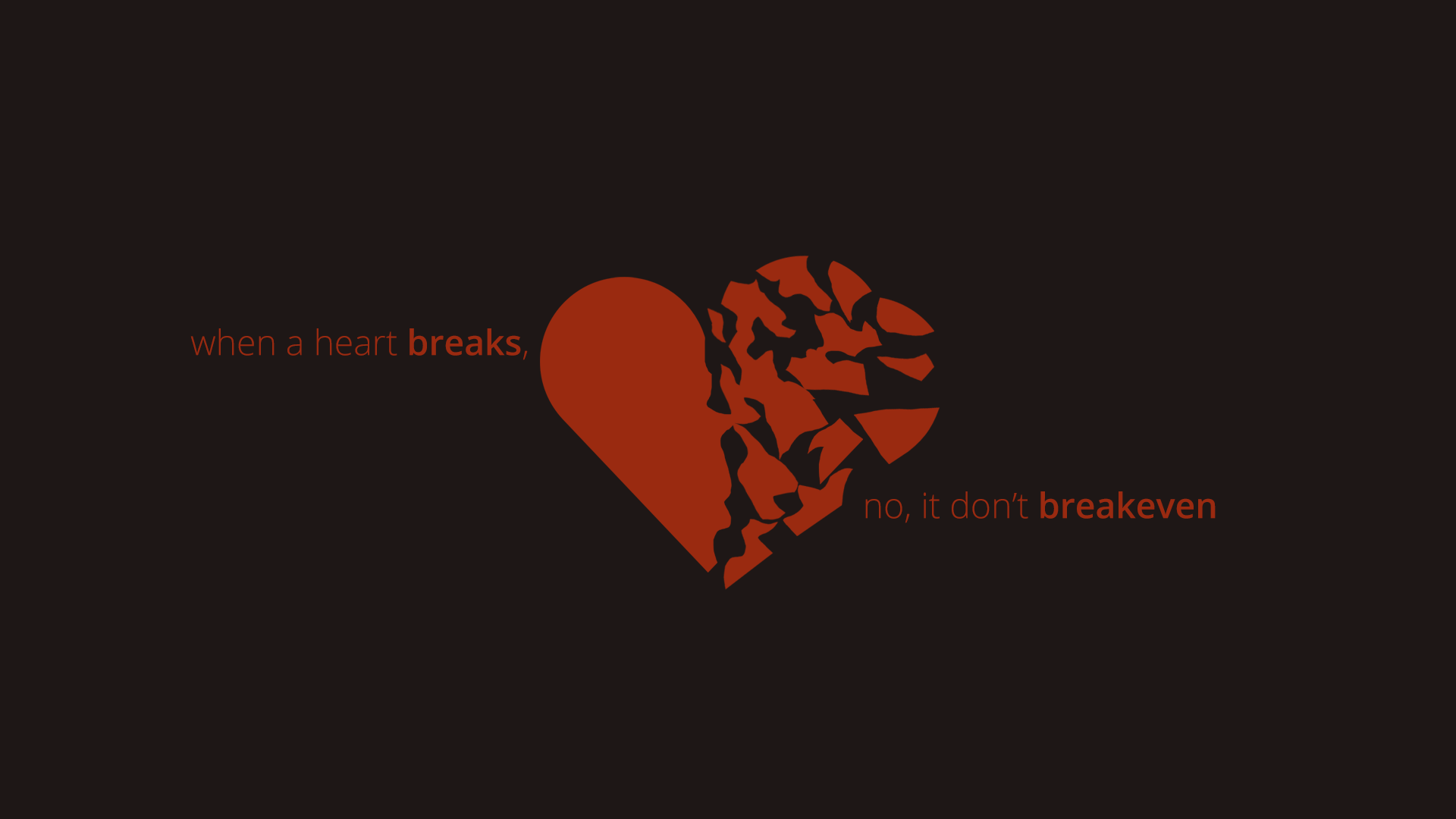 Breakeven (Minimal Wallpaper)